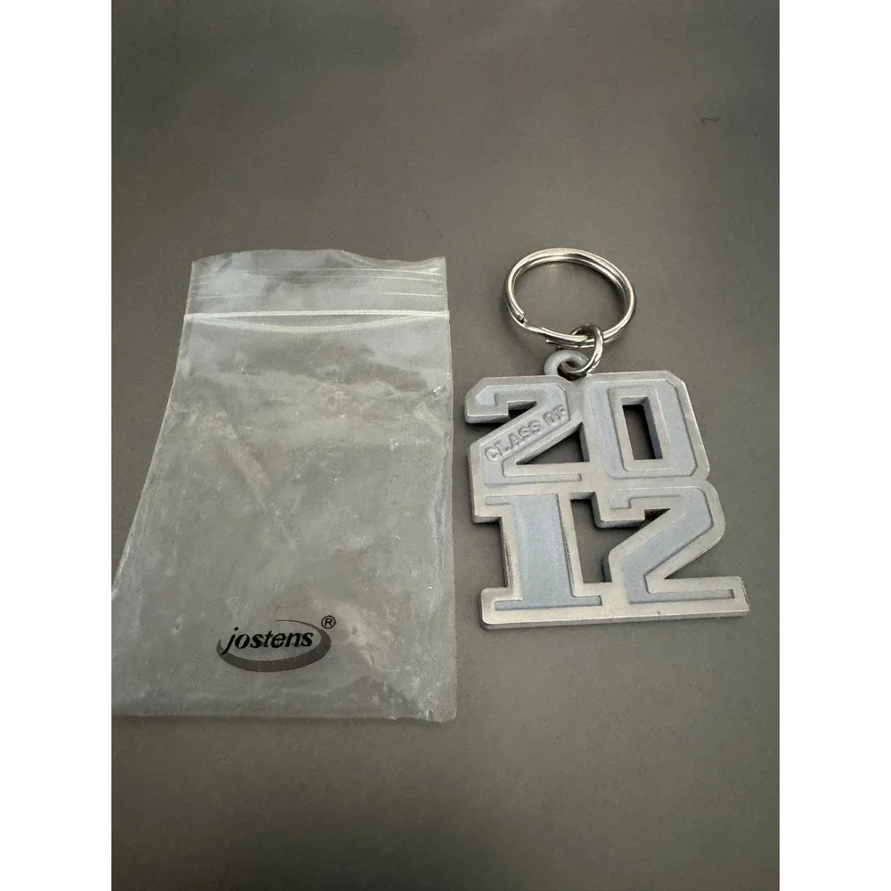 Jostens Class of 2012 Silver Tone Graduation Keychain Commemorative Memento